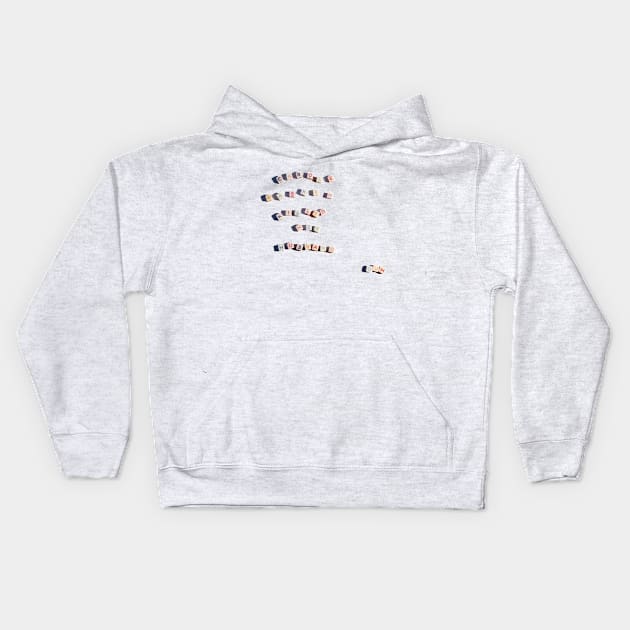 Child's Play: Tigers Love Sardine Oil Kids Hoodie by Pochaloca